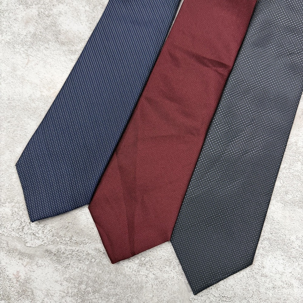 Isaac Mizrahi Polyester Tie Mens OS Lot of 3 Multicolor Polka Dot Necktie 58x3"
